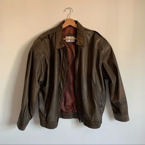 Brown Vintage Nordstrom Leather jacket XL